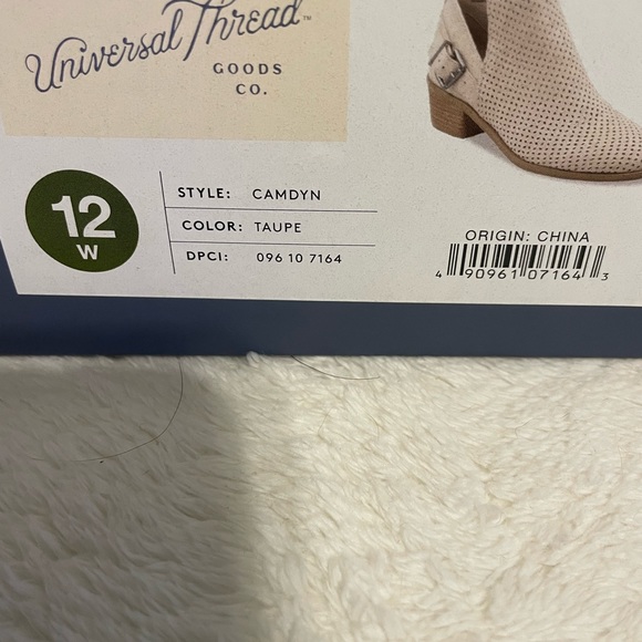 New in box taupe booties. Womens size 12W. - Picture 2 of 6